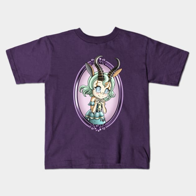 Antelope Girl Kids T-Shirt by treasured-gift